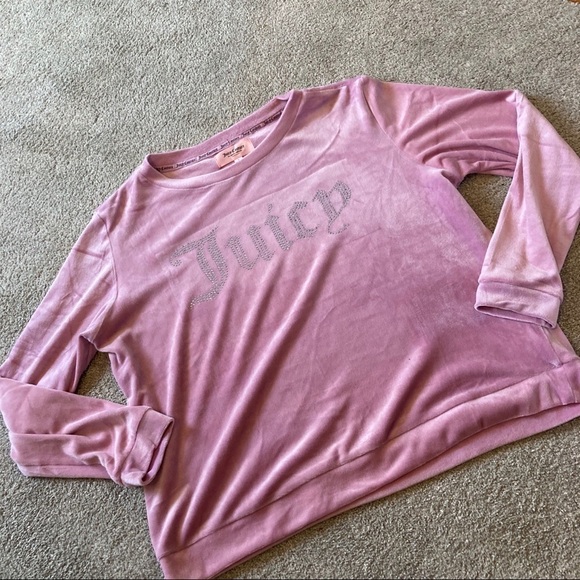 Juicy Couture Sweatshirt Sz L Violet - Picture 2 of 6